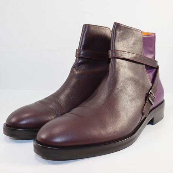 Etro Milano Men’s Leather Boots – Size 44 EU, Made in Italy, Unworn - Picture 3 of 7